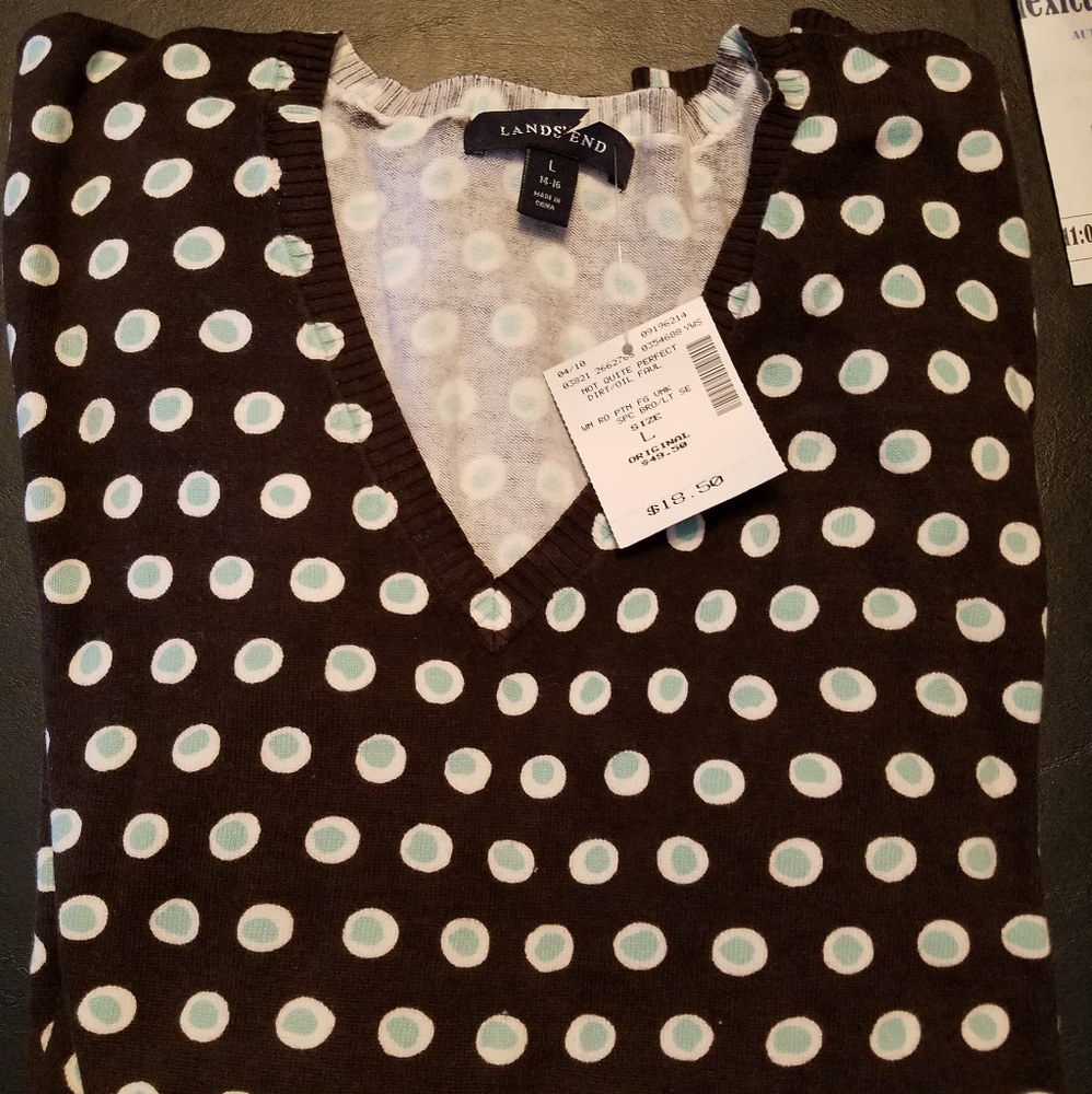 Lands' End V neck sweater